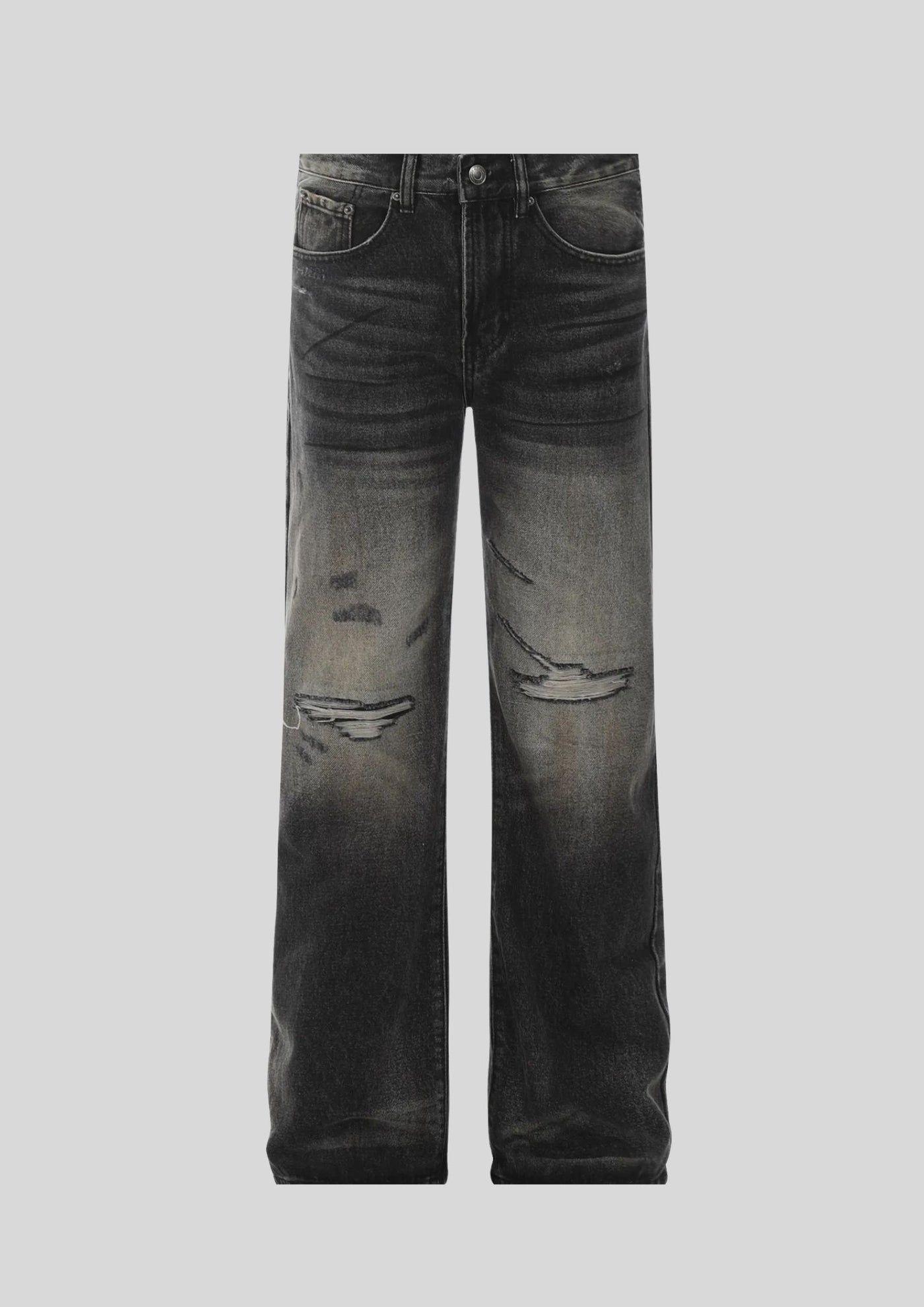 Men's Distressed Wide Leg Jeans
