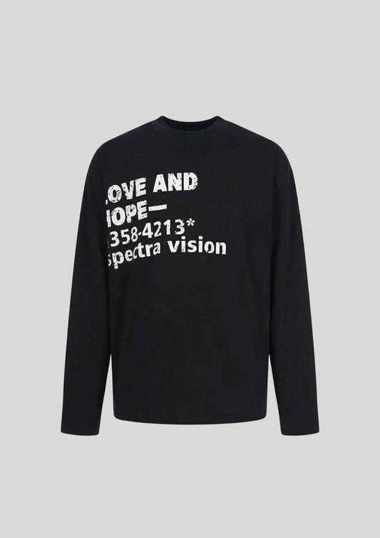 Men's Letter Round Neck Long Sleeve T-Shirt