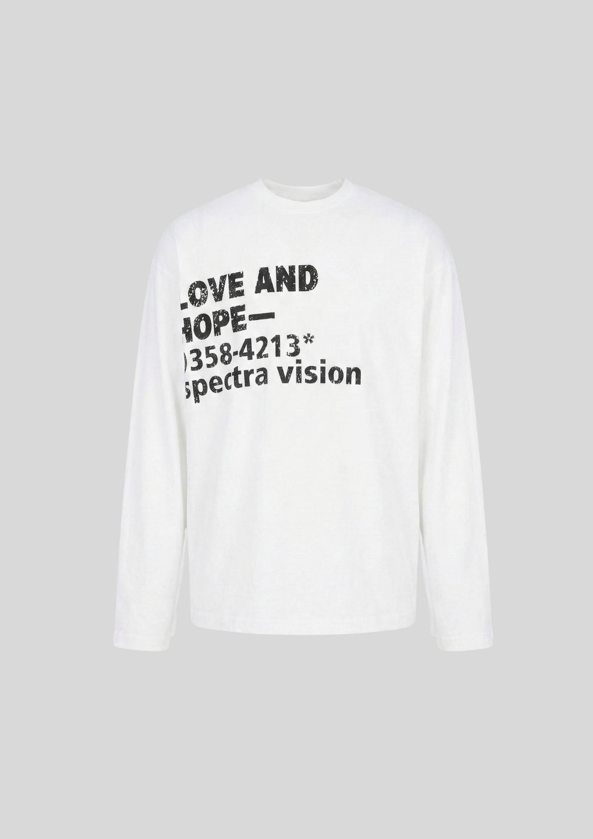 cømmonstate - love and hope longsleve white